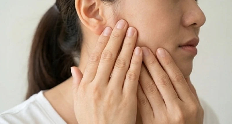 Mơ thấy răng sâu bị vỡ: Điềm báo tâm linh và góc nhìn y khoa 6 Bệnh nhân dùng tay xoa bóp vùng khớp thái dương hàm mang tai để làm dịu cơn đau cơ nhai