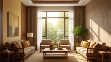 Phối cảnh phòng khách lý tưởng giúp giải đáp người tuổi canh tý 1960 hợp hướng nào đón vượng khí