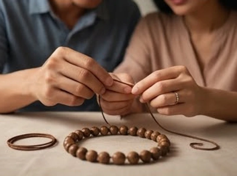 Đứt vòng phong thủy là điềm gì: Tra cứu khung giờ & cách xử lý 7 Hai người yêu nhau đang cùng nhau tỉ mẩn xâu lại chiếc vòng tay phong thủy bị đứt để hâm nóng tình cảm