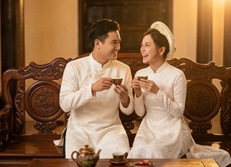 Tuổi Mão Nên Cưới Vào Năm Nào: Luật Nam Nữ và Thủ Tục Hóa Giải 11 Đôi vợ chồng trẻ tuổi Mão trao nhau nụ cười hạnh phúc nhờ sự hòa hợp trọn vẹn về Địa chi trong cuộc sống gia đình