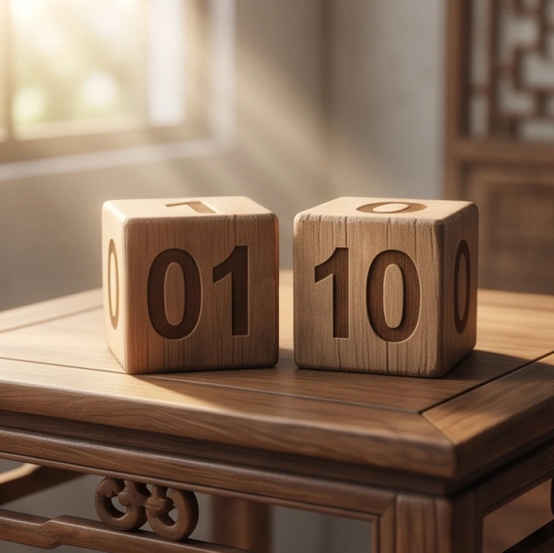 Mơ thấy số 01: Giải mã điềm báo và gợi ý bộ số lộc theo bối cảnh 1 Hai khối gỗ khắc cặp số 01 và 10 đặt cạnh nhau tượng trưng cho điềm báo mơ thấy số 01 mang lại tài lộc