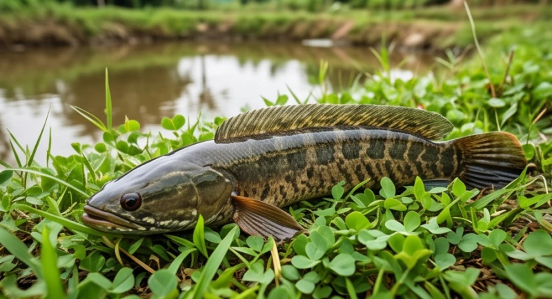 Mơ thấy đi câu cá: Giải mã điềm báo và sổ mơ con số may mắn 3 Một con cá lóc đồng khỏe mạnh vừa được câu lên nằm phơi mình trên thảm cỏ xanh mướt bên bờ ao