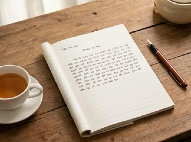 Văn khấn báo cáo gia tiên khi thi đỗ: Bài cúng & mâm lễ tạ ơn 6 Cuốn sổ tay ghi chép cẩn thận các ý chính của bài khấn báo cáo kết quả thi đỗ đặt trên mặt bàn gỗ