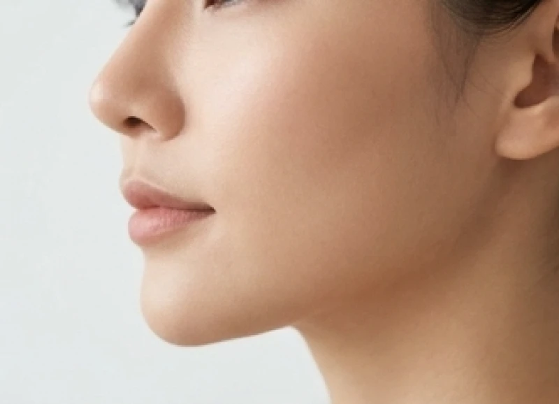 Cấu trúc xương hàm cong nhẹ nhàng và điểm hội tụ tạo nên tướng cằm nhọn tự nhiên