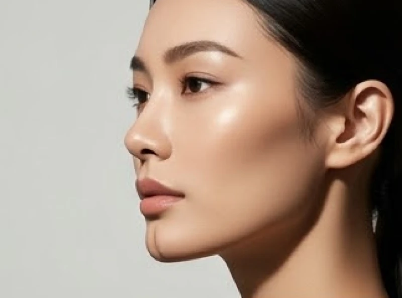 Góc nghiêng khuôn mặt khoe đường viền hàm sắc nét và tướng cằm chẻ nổi bật do cấu trúc xương bẩm sinh