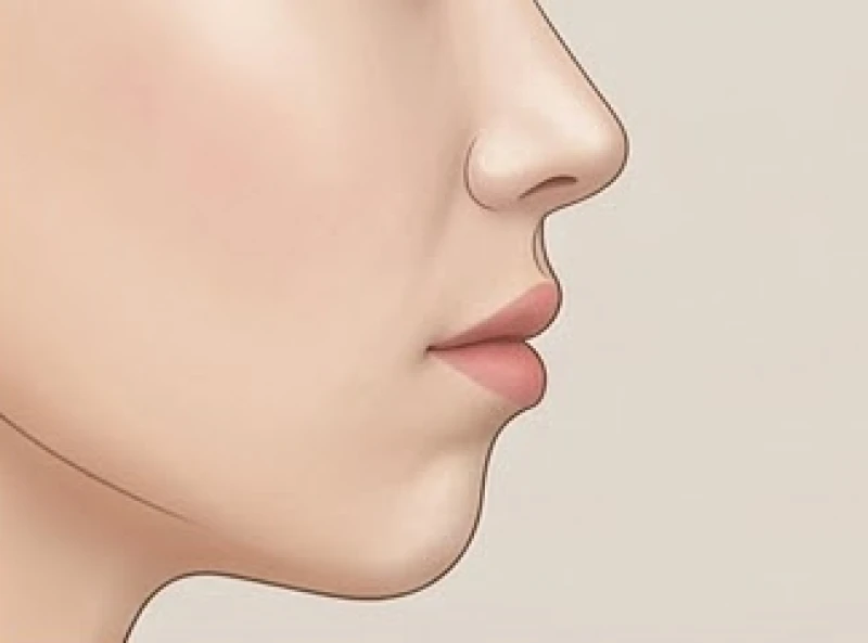 So sánh tỷ lệ góc nghiêng giữa mũi, môi và cằm để phân biệt tình trạng xương hàm dưới lùi sâu