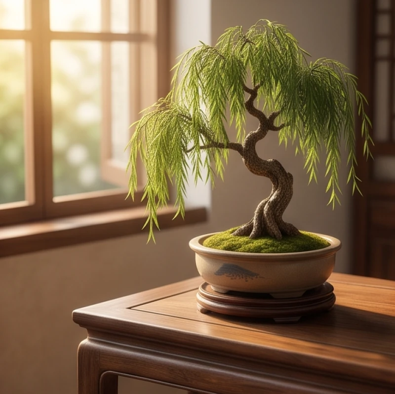 Tử vi trọn đời tuổi Nhâm Ngọ 1942 nam mạng: Vận hạn xế chiều 1 Chậu bonsai cây dương liễu đại diện cho nạp âm Dương Liễu Mộc của người tuổi Nhâm Ngọ