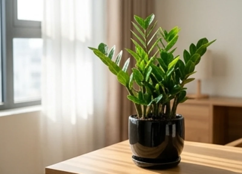 Tuổi Dần hợp cây gì: Chọn cây theo ngũ hành và hướng vượng khí 3 Chậu cây Kim Tiền xanh bóng trồng trong chậu gốm màu đen tương sinh cho tuổi Canh Dần mệnh Mộc