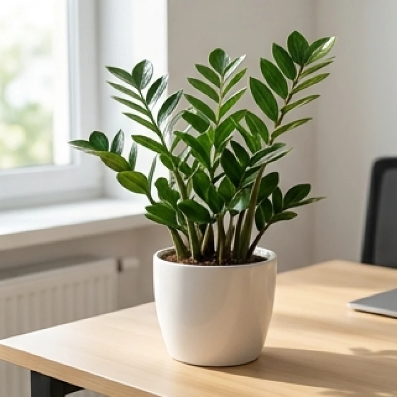 Chậu cây Kim Tiền nhỏ đặt trên bàn làm việc hướng Nam giúp kích hoạt sinh khí cho người mang cung Chấn