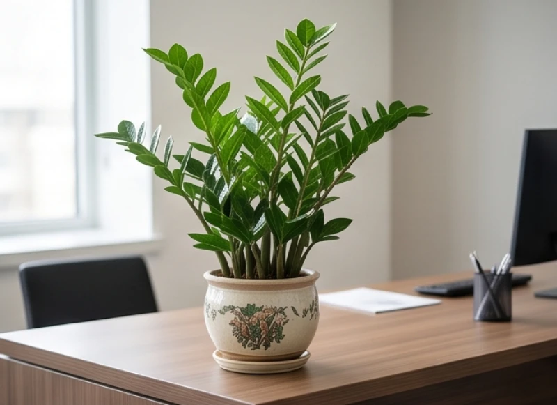 Cây để bàn hợp tuổi Tý: Hướng đặt nam nữ & định lượng nước 1 Chậu cây Kim Tiền đặt góc bàn làm việc tượng trưng cho năng lượng phong thủy và sự hanh thông tài lộc
