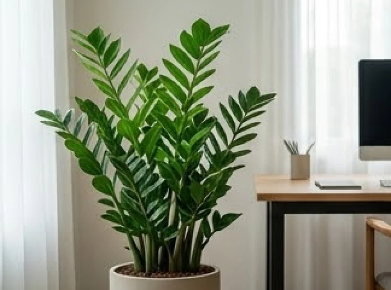 Chậu cây Kim Tiền với tán lá dày dặn và xanh mướt vươn cao là biểu tượng vững chãi cho mệnh Mộc