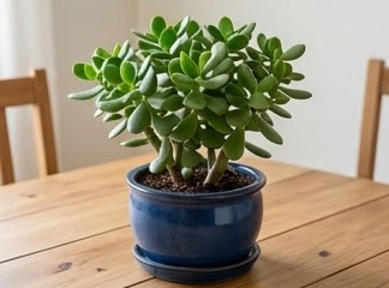 Chậu cây Ngọc Bích với thân cây vững chãi và những phiến lá dày mọng nước xanh ngắt