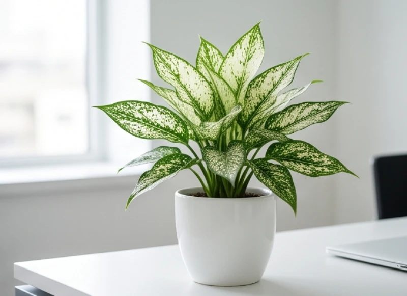 Cây để bàn hợp tuổi Tý: Hướng đặt nam nữ & định lượng nước 3 Chậu cây Ngọc Ngân với những đốm trắng nổi bật thích hợp cho người mệnh Kim sinh năm Giáp Tý