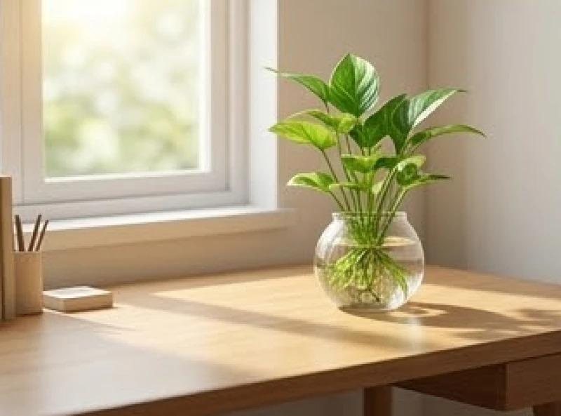 Tuổi Tỵ mệnh gì? Bảng tra ngũ hành và cung phi nam nữ 9 Chậu cây thủy sinh xanh tươi đặt trên bàn làm việc giúp cân bằng năng lượng
