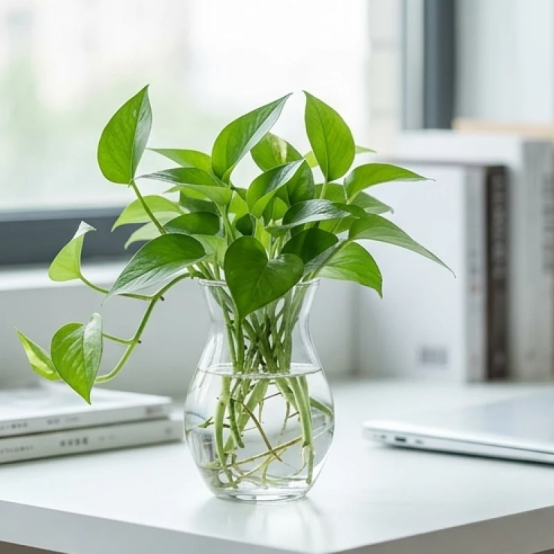 Hướng bàn học hợp tuổi Sửu: tọa độ Văn Xương và cách hóa giải 12 Chậu cây trầu bà thủy sinh đặt trên bàn học chắn uế khí từ nhà vệ sinh