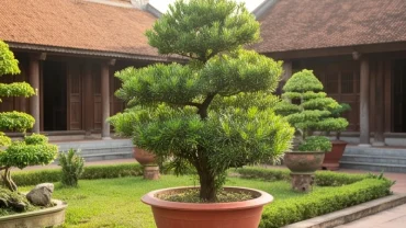 Chậu tùng la hán phát triển khỏe mạnh là lựa chọn cây trồng ngoài sân hợp tuổi tỵ lý tưởng
