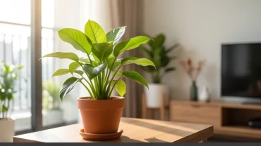 Chậu cây cảnh phong thủy xanh tốt đặt trong phòng khách, gợi ý hoàn hảo về cây trồng trong nhà hợp tuổi thân