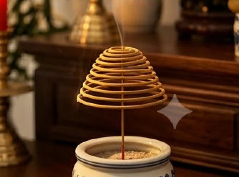 Vòng nhang cháy liên tục trên bát hương mới giúp sưởi ấm và duy trì dòng vượng khí trong 100 ngày