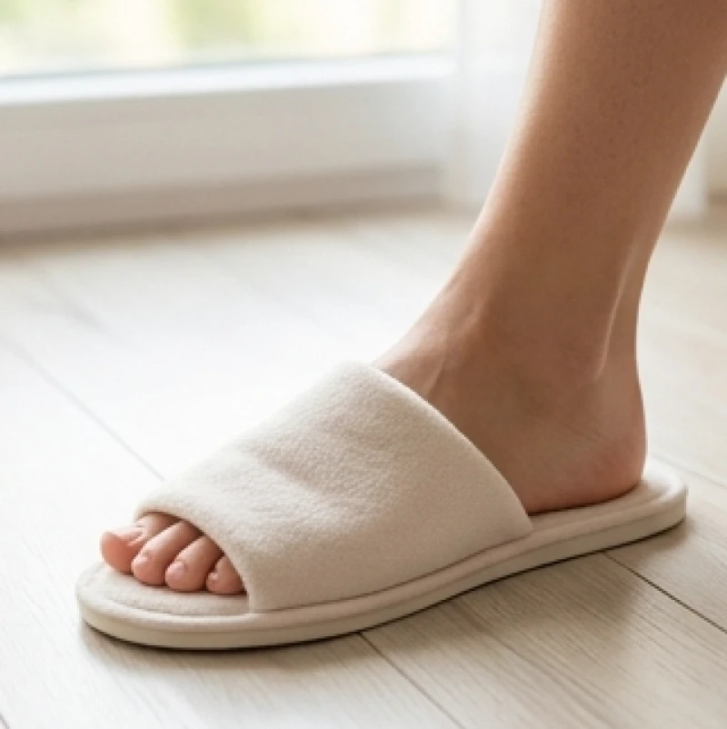 Sử dụng dép vải đế mềm và giữ vệ sinh vết thương vùng lòng bàn chân sau tẩy nốt ruồi laser