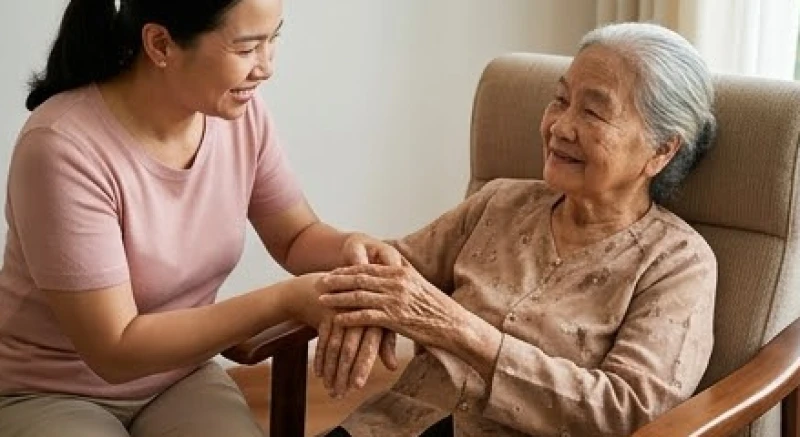 Mơ thấy mẹ có bầu: Điềm báo phong thủy và con số may mắn 2 Con gái ân cần xoa bóp tay cho người mẹ ruột đã cao tuổi đang ngồi thư giãn trên chiếc ghế