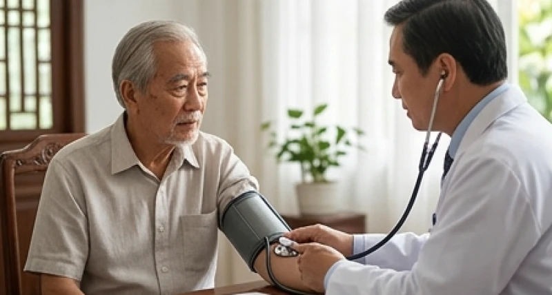 Người cao tuổi được thăm khám sức khỏe định kỳ để phòng ngừa bệnh tật