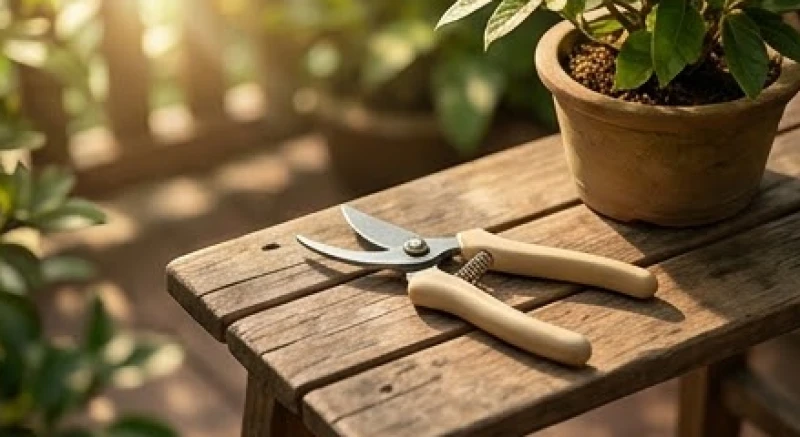 Dụng cụ làm vườn an toàn được sắp xếp gọn gàng thay cho các vật sắc nhọn nguy hiểm