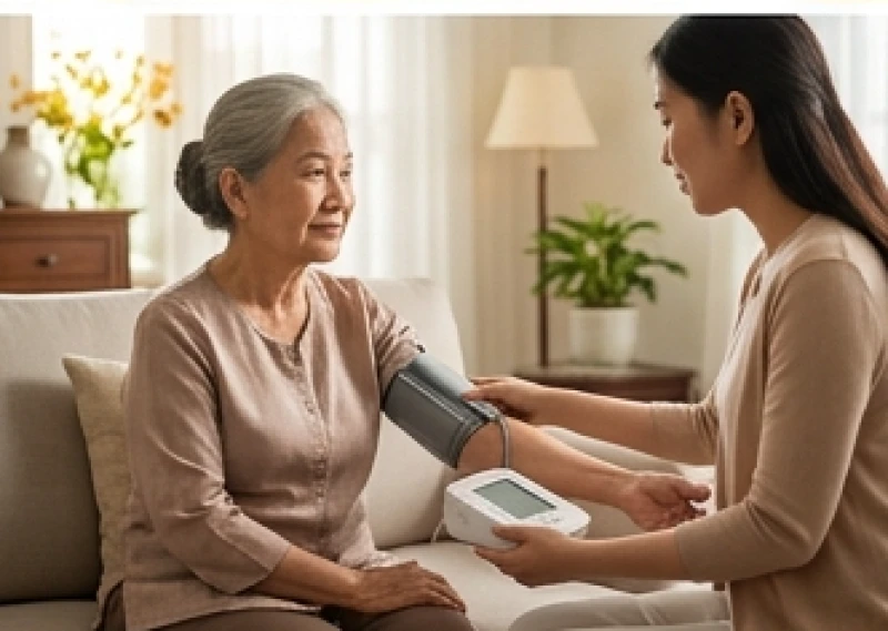 Tử vi tuổi Tân Mão 1951 năm 2027: Chi tiết mâm cúng dâng sao 8 Người cao tuổi đang được đo huyết áp tại nhà bằng máy đo điện tử để theo dõi chỉ số tim mạch an toàn