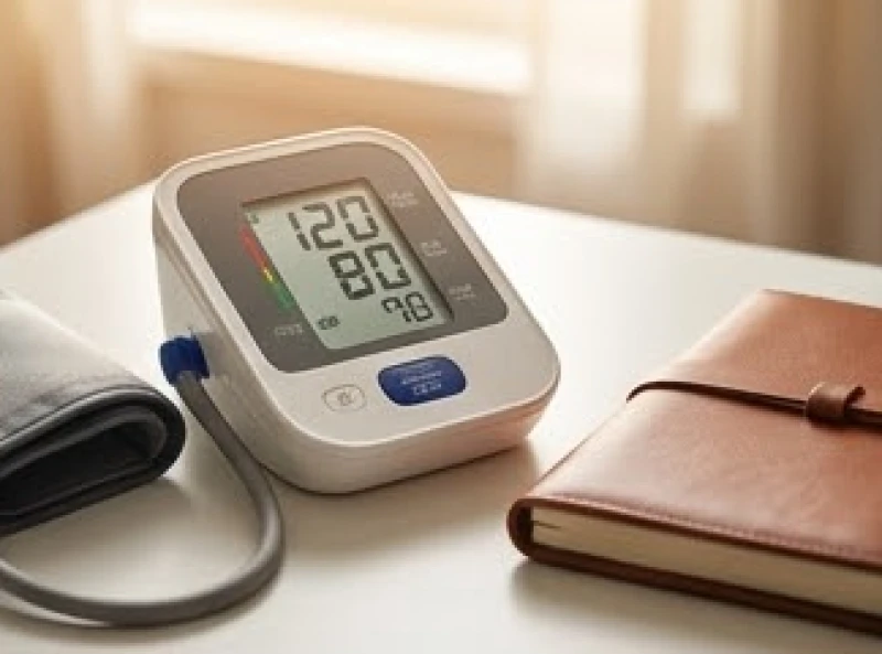 Máy đo huyết áp và sổ theo dõi sức khỏe y tế dành cho người lớn tuổi