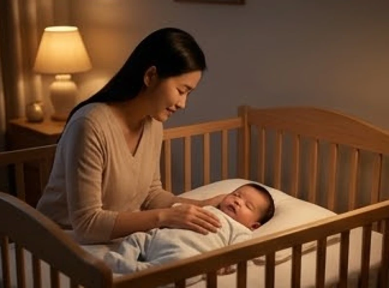 Người mẹ ân cần vỗ về chăm sóc giấc ngủ cho em bé nhạy cảm sinh vào tháng có phong thủy xung kỵ