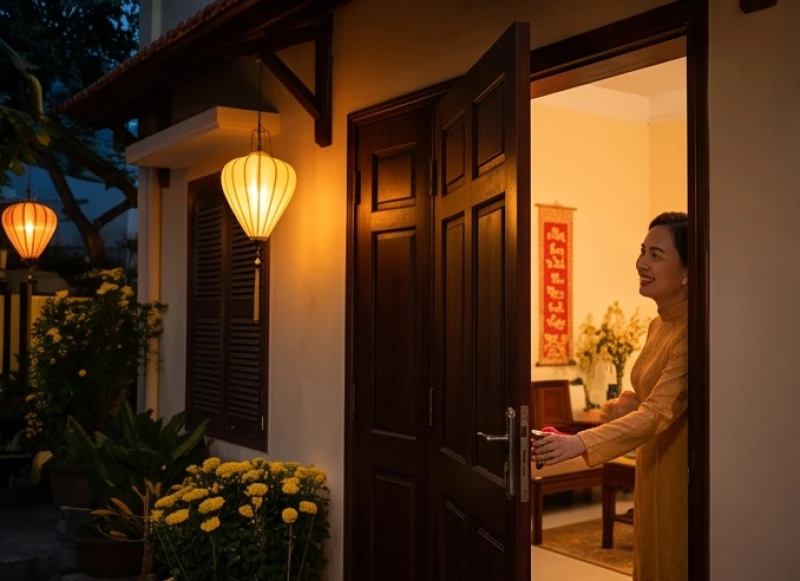 Không khí hân hoan đón khách xông nhà đúng khung giờ Tý sau thời khắc giao thừa