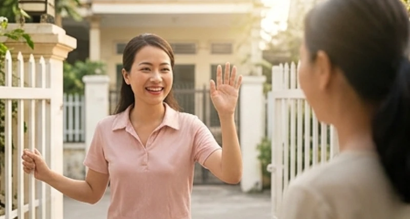 Mơ thấy hàng xóm: Ý nghĩa tâm linh, điềm báo & con số may mắn 4 Nụ cười rạng rỡ của người phụ nữ khi chủ động chào hỏi hàng xóm vào buổi sáng