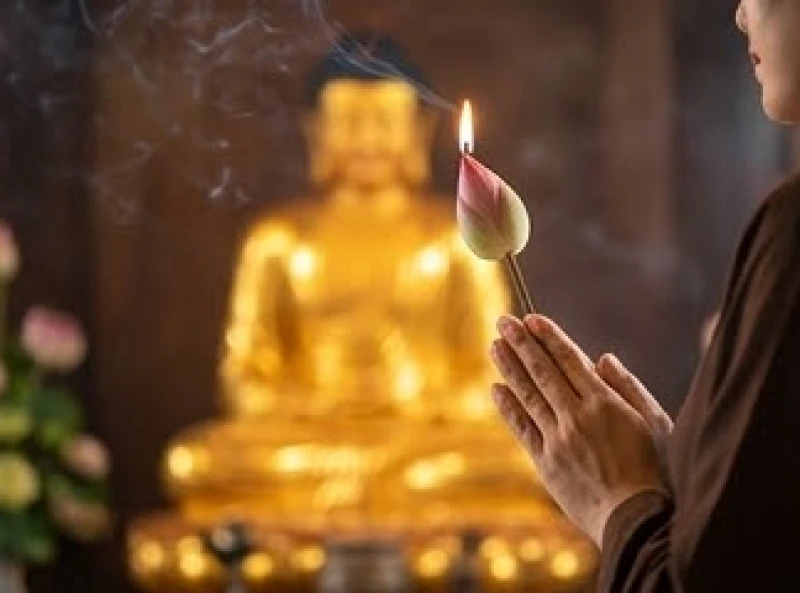 Văn khấn khi vào chính điện: Chuẩn nghi thức chùa và gia tiên 9 Đệ tử chắp tay búp sen cung kính thầm niệm bài văn khấn khi vào chính điện cầu mong gia đạo bình an, tai qua nạn khỏi
