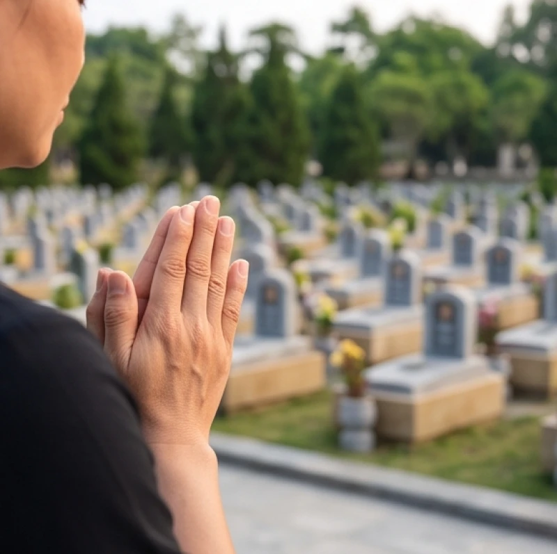 Văn khấn cúng chiến sĩ trận vong: Bài cúng tri ân và nghi lễ chuẩn 9 Người hành lễ chắp tay ngang ngực thành tâm cầu nguyện cho linh hồn các liệt sĩ siêu thoát