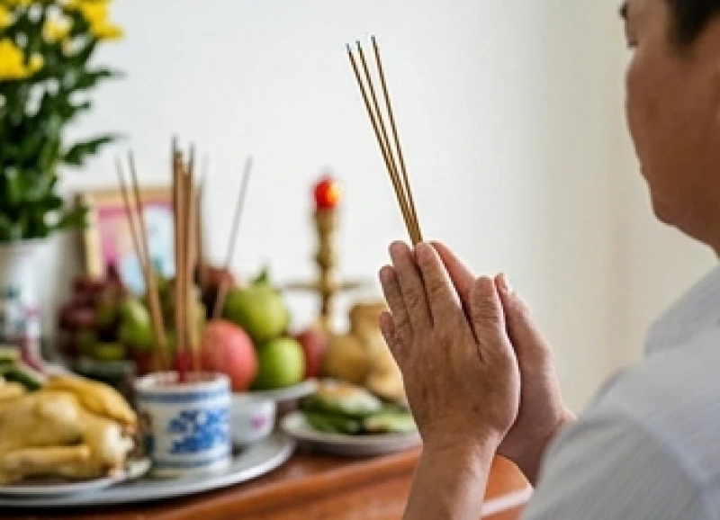Văn khấn động thổ khi mượn tuổi: Bài cúng và thủ tục chuộc nhà 6 Hành động chắp tay vái lạy thành tâm sau khi hoàn tất nghi thức đọc văn khấn mượn tuổi