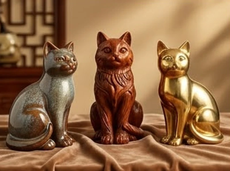 Sự đa dạng về chất liệu từ gốm sứ Bát Tràng đến gỗ và đồng nguyên khối trong chế tác linh vật