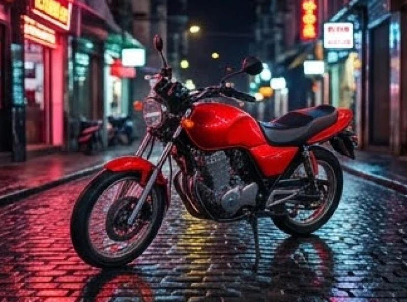 Mơ thấy chạy xe máy: Giải mã điềm báo và con số theo phong thủy 7 Chiếc xe máy màu đỏ rực rỡ nổi bật giữa con phố tĩnh lặng đại diện cho sự bùng nổ mạnh mẽ của hành Hỏa