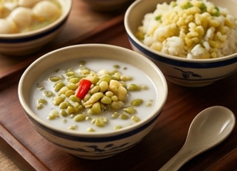 Chè hoa cau thanh tao điểm xuyết đỗ xanh vàng óng thường thấy trong mâm cúng miền Bắc