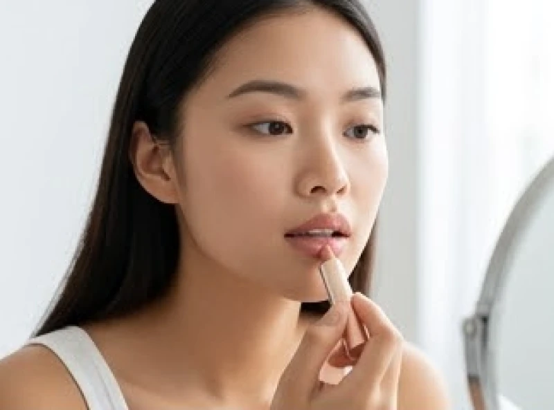 Sử dụng lớp trang điểm dày để che giấu khuyết điểm sắc tố đôi môi trước khi tìm đến các cơ sở thẩm mỹ