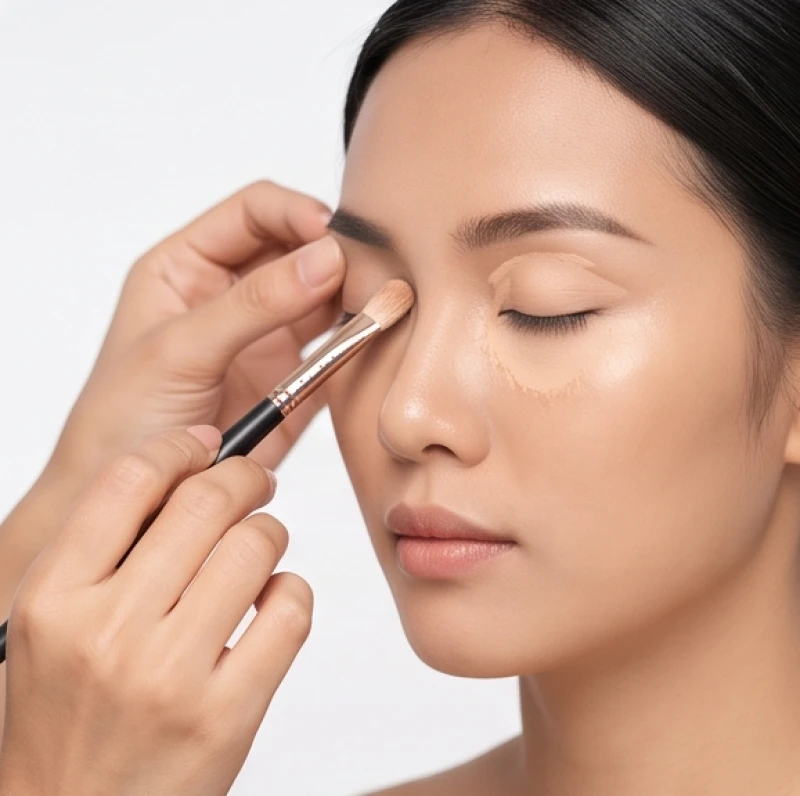 Cung điền trạch trên khuôn mặt: Vị trí chuẩn và cách hóa giải 7 Sử dụng kem che khuyết điểm sáng màu để làm mờ vết sẹo rạch ngang trên mí mắt giúp hóa giải vận xui