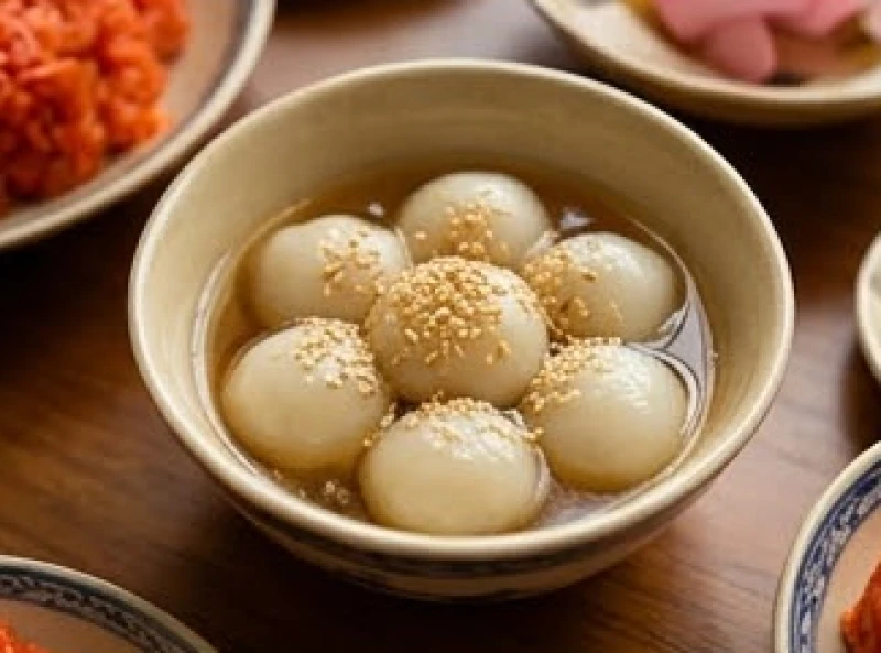 Bát chè trôi nước dâng cúng Mụ cho bé gái với mong ước cuộc đời êm đềm