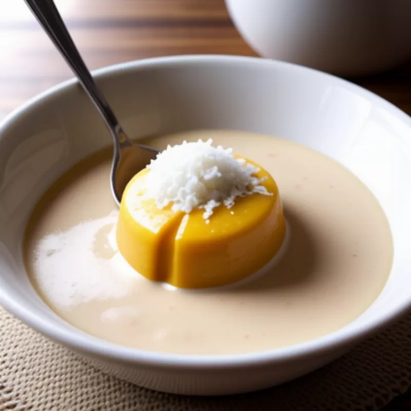 Thưởng thức chè xoài pudding trong ngày hè