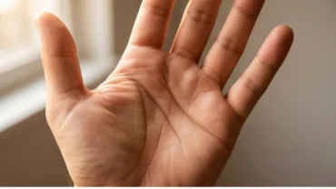 Lòng bàn tay mở rộng với đường chỉ tay chữ M sắc nét giúp trả lời câu hỏi chỉ tay chữ M có hiếm không