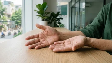 Bàn tay thanh thoát của người phụ nữ Việt Nam hiển thị rõ đường chỉ tay chữ m ở nữ đại diện cho trực giác nhạy bén