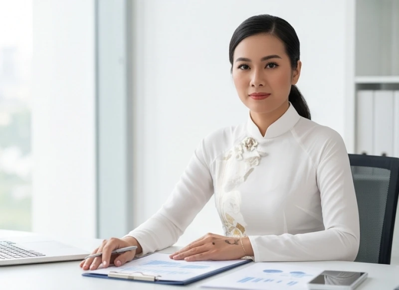 Chỉ tay chữ Nhất ở nữ: Luận tay trái, tay phải và cách hóa giải 7 Người phụ nữ tự tin làm việc thể hiện uy quyền của bàn tay chữ Nhất bên phải