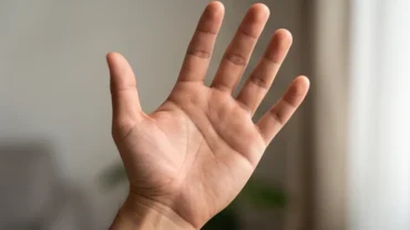 Bàn tay nam giới nổi bật với đường chỉ tay chữ X ở nam rõ nét ngay giữa lòng bàn tay
