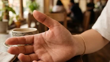 Hình ảnh cận cảnh lòng bàn tay giúp nhận diện các dấu hiệu chỉ tay hôn nhân tan vỡ thông qua vết đứt gãy và nhánh rẽ