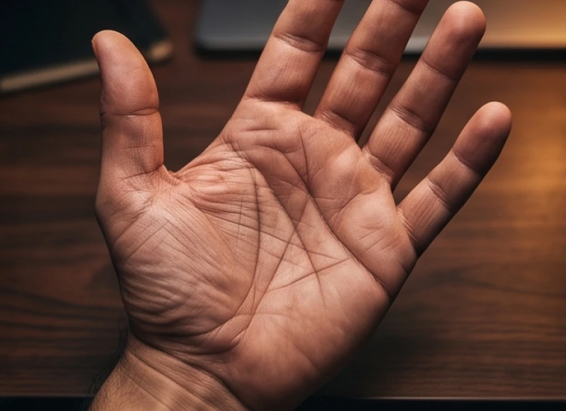 Bàn tay nam giới dày dặn với đường nét ô vuông sắc sảo thể hiện khả năng quản trị rủi ro xuất sắc