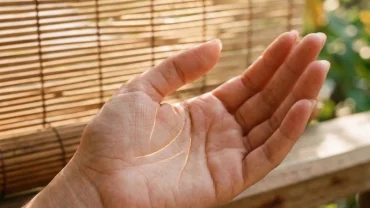 Hình ảnh phóng to lòng bàn tay giúp nhận biết chính xác vị trí đường chỉ tay quý nhân phù trợ mang lại may mắn
