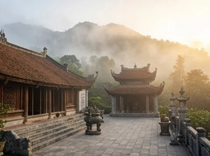 Văn khấn Đức Thánh Tản Viên: Sắm lễ chuẩn và bài khấn các ban 1 Không gian thanh tịnh tại đền thờ Đức Thánh Tản Viên thu hút nhiều người đến chiêm bái