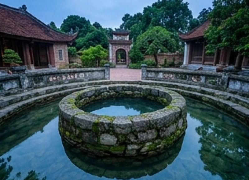 Văn khấn tại Đền Hùng: Bài khấn từng đền và lộ trình dâng hương 8 Góc Giếng Ngọc trong vắt nằm êm đềm bên trong khuôn viên Đền Giếng, biểu tượng của sự may mắn